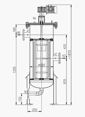 刮刀自清洗过滤器技术参数示意图